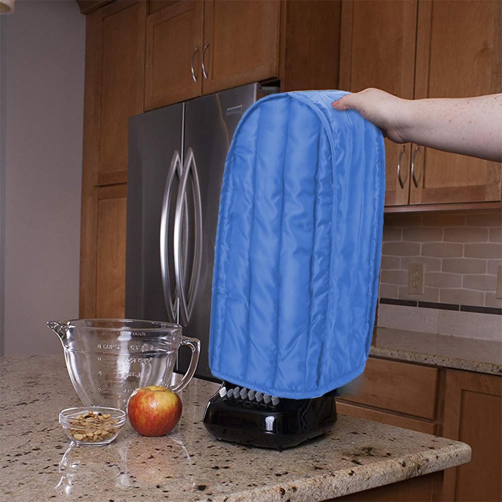 Blender Dust Cover, Polyester Anti-Fingerprint Appliance Cover, Stain & Dust Resistant Protective Sleeve for Stand Mixer, Coffee Maker & Kitchen Blender, Home Kitchen Decor (Blue)