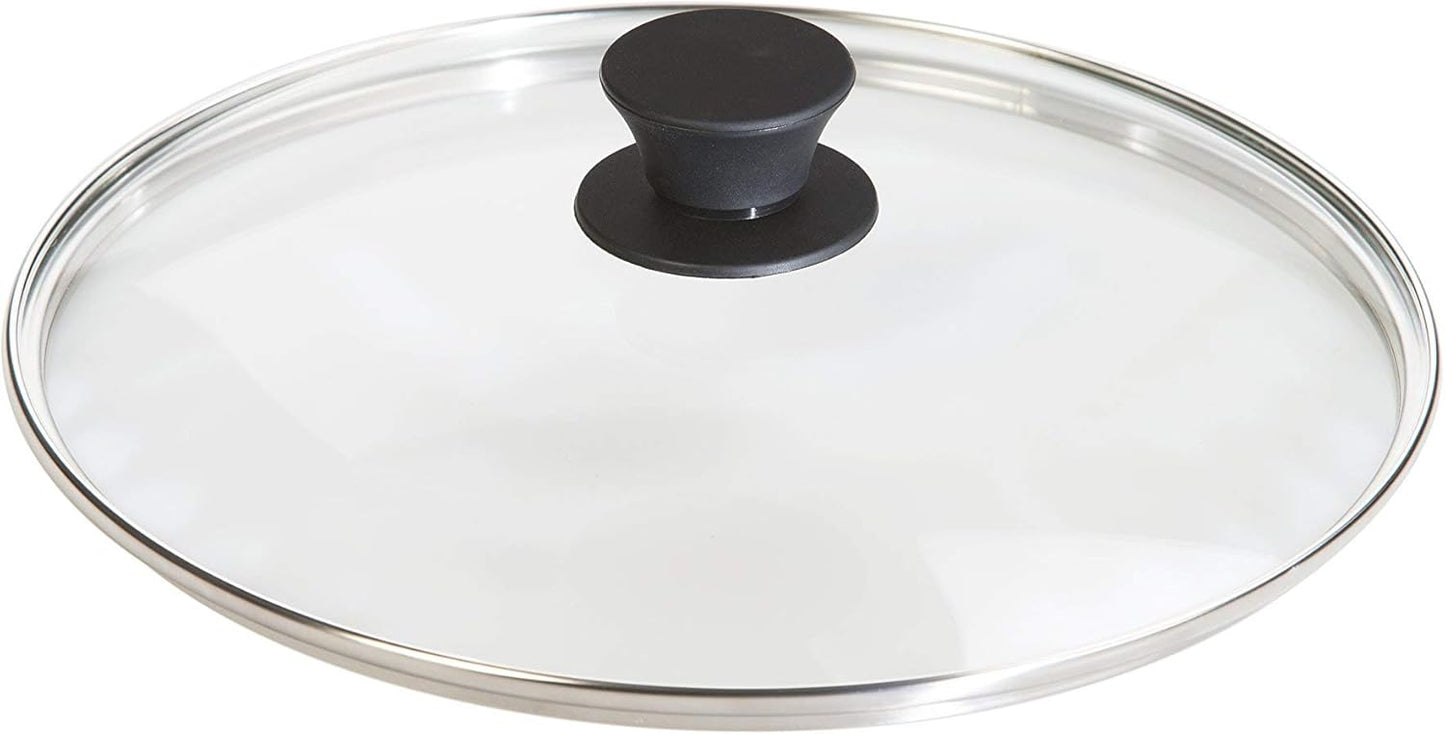 Lodge Round Tempered Glass Lid - Versatile 10.25 Inch Lid for Skillets, Pans & Dutch Ovens - Dishwasher & Oven Safe Up to 400°