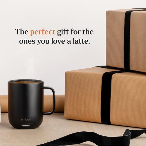 Ember Temperature Control Smart Mug 2, 10 Oz, App-Controlled Heated Coffee Mug with 80 Min Battery Life and Improved Design, Gold