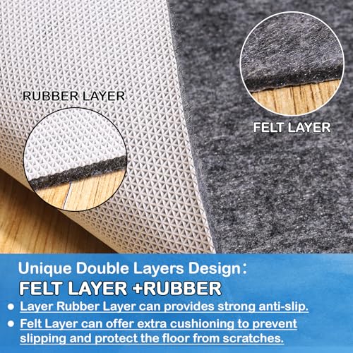 9 x 12 ft Waterproof Rug Pad - Non-Slip Felt & TPR Rug Protector - Extra Large, 1/8" Thick