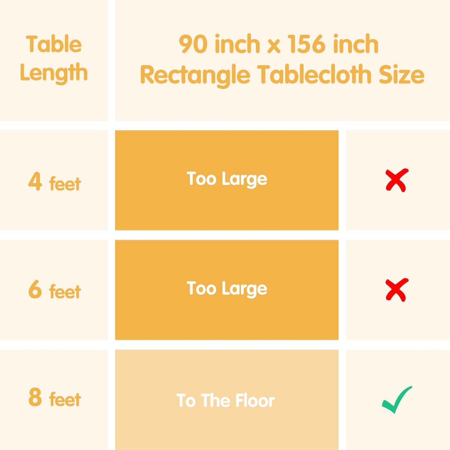 BRILLMAX 6 Pack Ivory Tablecloths 90 x 156 Inch for 8ft Rectangle Tables - 150 GSM Polyester Fabric, Floor Length Drop, Water, Stain & Wrinkle Resistant Cloth Cover for Wedding Reception Banquet
