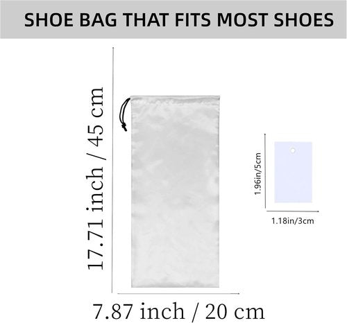 GONGKANGYUAN Shoe Bags - 4 Pack Satin Fabric Drawstring Bags for Travel | Protect & Store Shoes