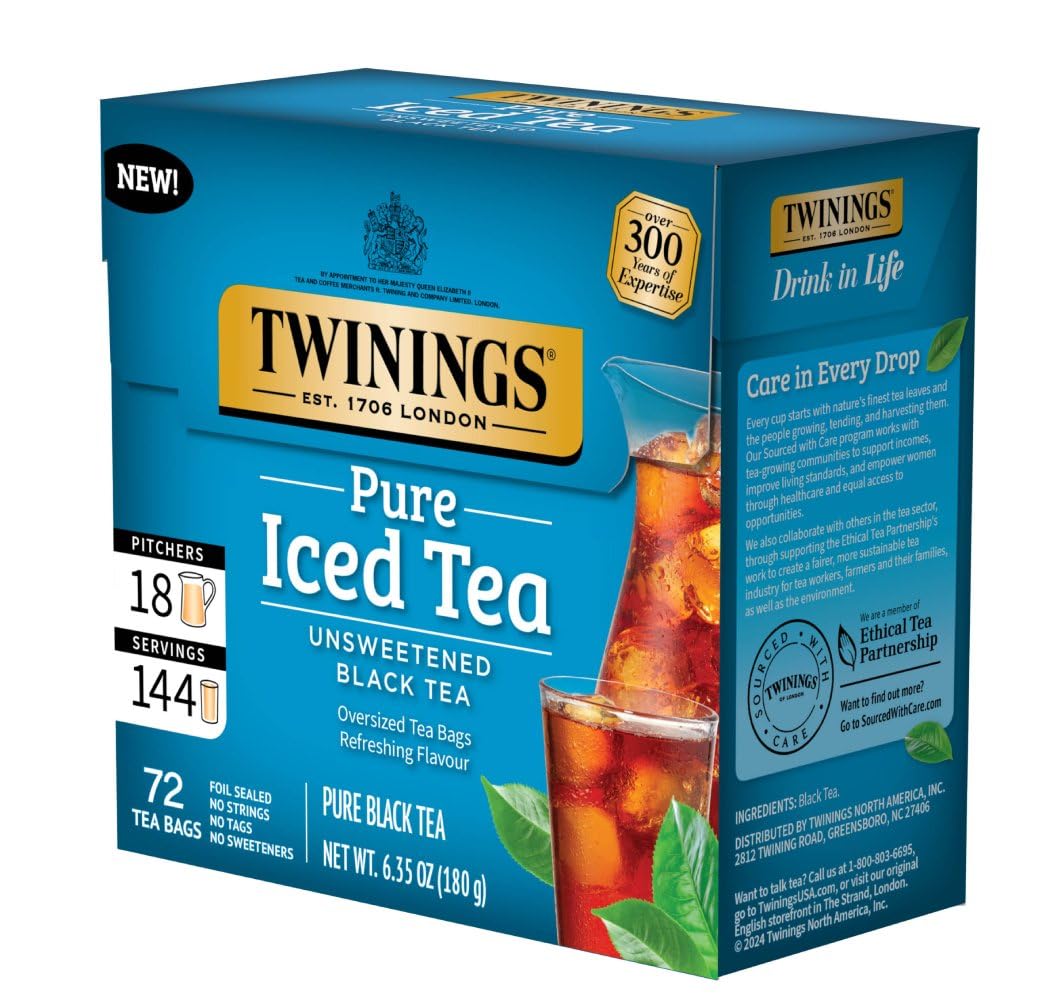 Twinings, Tea Iced Pure Black, 72 Count