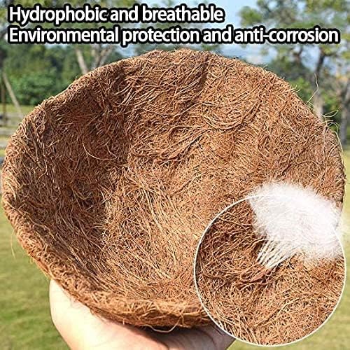 Legigo 14-Inch Coco Fiber Hanging Basket Liners - 100% Natural Replacement for Flowers & Vegetables