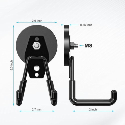 Heavy-Duty Magnetic Garage Hooks by [Brand Name] - Strong, Anti-Scratch Tool Holders for Garage & Workshop Storage