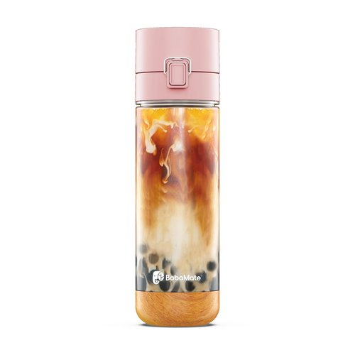 BobaMate® 25 oz Reusable Boba Cup & Tumbler with Lid, Straw, & Handle – Iced Coffee, Smoothie, Iced Matcha Cup – Spill-Proof, Shatter-Resistant, BPA-Free – Ube