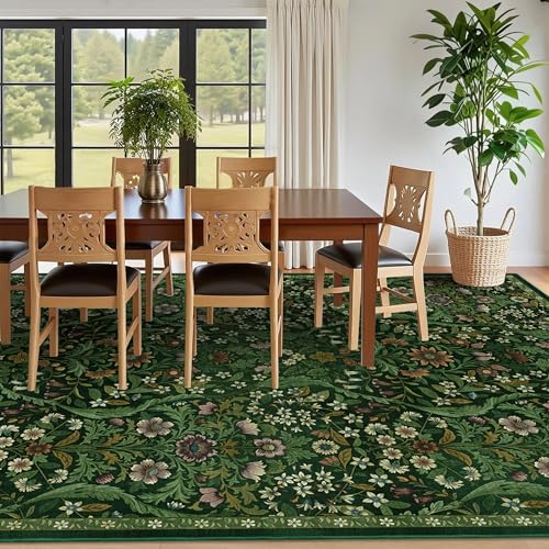 8x10 Large Area Rug Floral Botanical Boho Carpet for Living Room