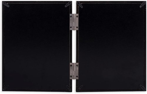 Cottage Garden Double Tabletop Photo Frame - Black Woodgrain Design Holds Two 5x7 Photos