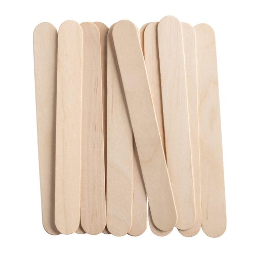 GUSTO [100 Count] Jumbo 6 Inch Wooden Multi-Purpose Popsicle Sticks, Craft Sticks for ICES, Ice Cream, Waxing, Tongue Depressor Wood Sticks (Formerly Comfy Package)
