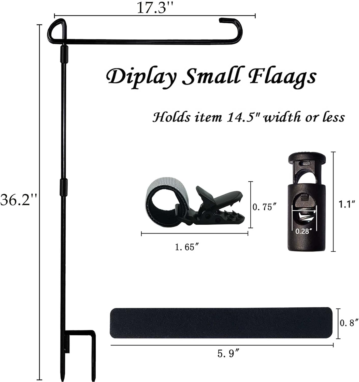 Skiennix Garden Flag Stand - Durable Waterproof Holder with Flag Stopper & Clip | Powder-Coated Finish