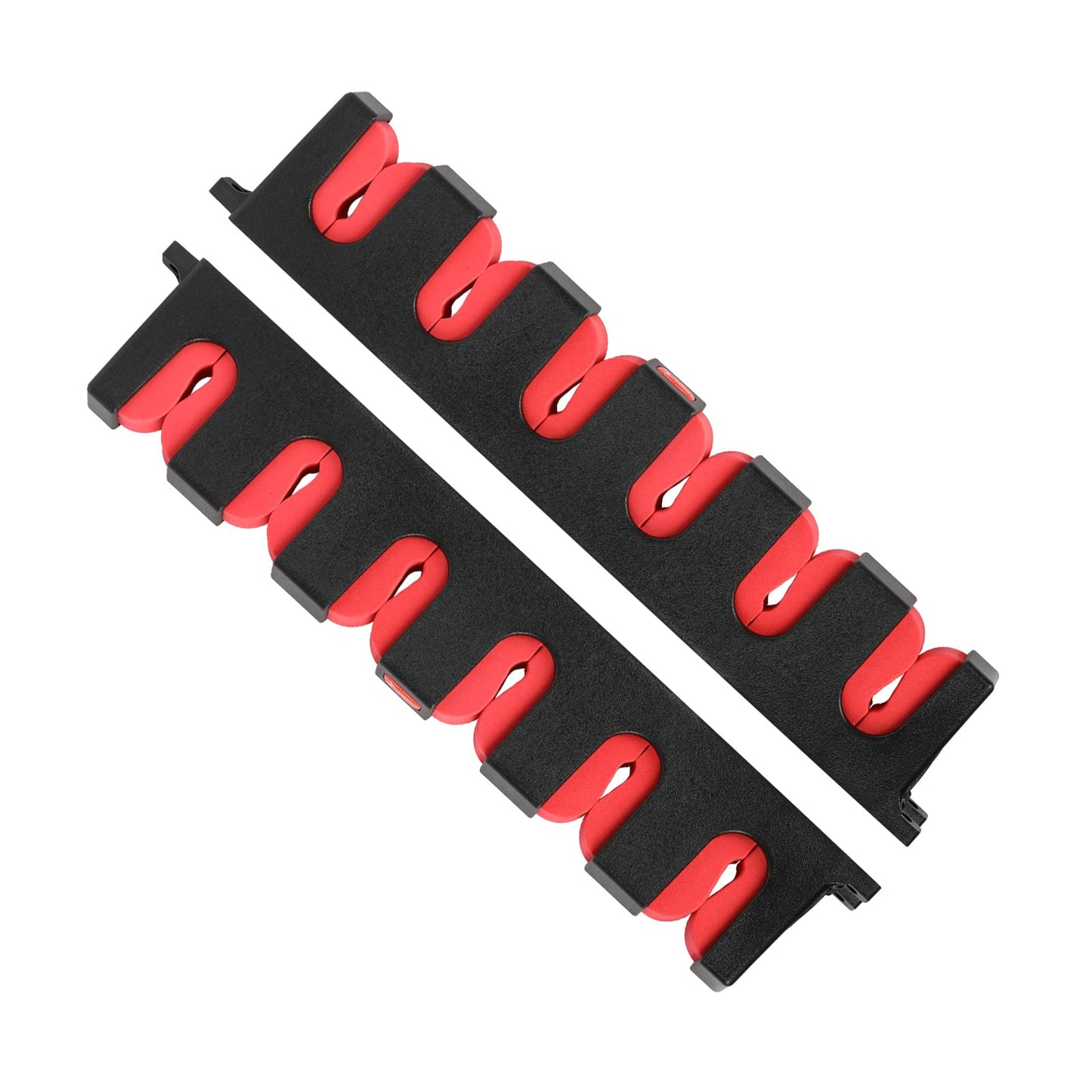 Simple Deluxe Horizontal Fishing Rod Holders Wall-Mounted - Fishing Rod Rack Great Fishing Pole Holder for Garage, Fishing Rod Rack Holds Up to 6 Rods, 13.6'' Red, 1 Pair Simple Deluxe