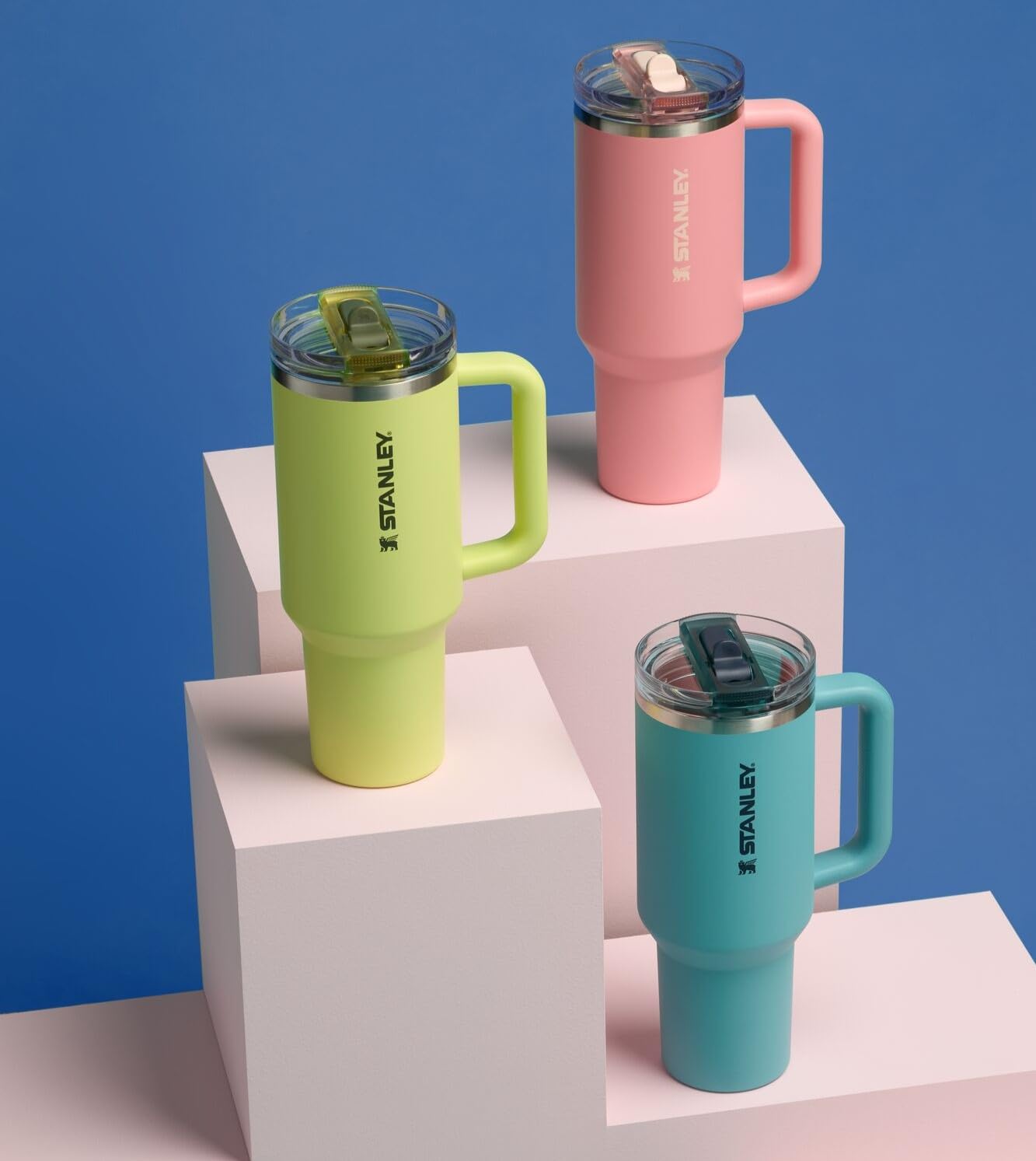 STANLEY Quencher ProTour Flip Straw Tumbler with Leakproof Lid 40 oz | Built-In Straw and Handle | Cup Holder Compatible for Travel | Insulated Stainless Steel Cup | BPA-Free | Agave