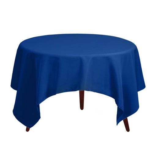 Gee Di Moda Square Tablecloth - 52 x 52 Inch Royal Blue Table Cloth for Small Square or Round Tables - Heavy Duty Washable Fabric - for Buffet Table, Holiday Party, Dinner, Wedding & Baby Shower