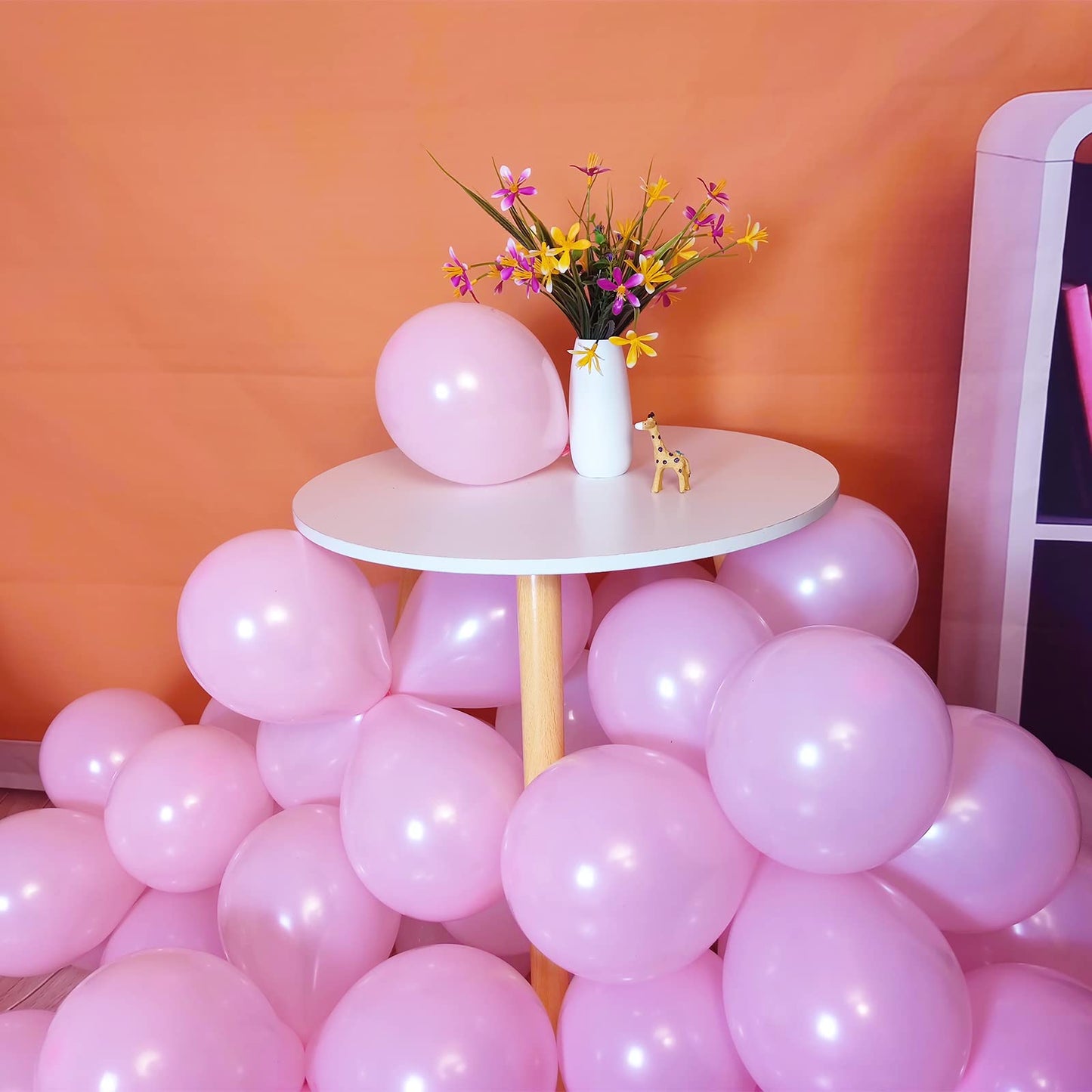 Pink Balloons 110Pcs, 5 Inch Small Pink Latex Party Balloons, Mini Thick Pink Balloons for Birthday Wedding Baby Shower Decorations.
