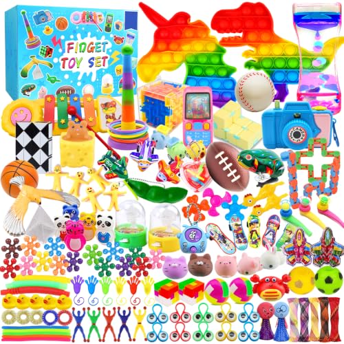 125 Pack Fidget Toys Assortment - Stress Relief & Sensory Toys for Kids & Adults