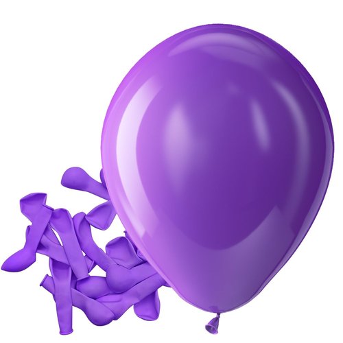 Bezente Purple Balloons Latex Party Balloons - 150 Pack 5 inch Matte Small Purple Helium Balloons for Birthday Wedding Bridal Shower Halloween Party Decorations