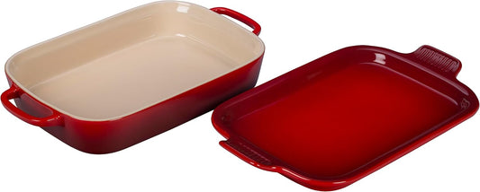 Le Creuset Stoneware Rectangular Dish - Platter Lid, 14.75" x 9", Vibrant Cerise Color
