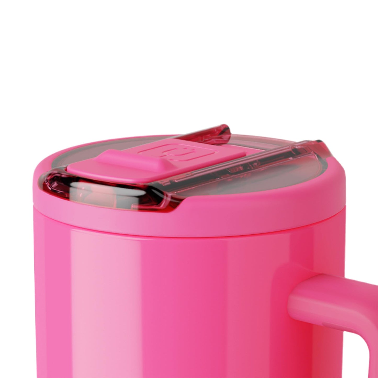 BrüMate Era Flip 40oz Tumbler with 100% Leakproof Covered Straw Lid | Hygienic Covered Straw | Insulated Stainless Steel Water Bottle with Handle | Cup Holder Friendly | BPA-Free (Neon Pink)