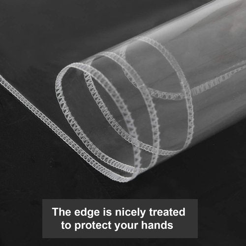 Hiasan Clear Plastic Tablecloth Rectangle - 100% Waterproof Oilproof Stain Resistant Wipeable Transparent Vinyl Table Cloth Protector, 54 x 80 Inch