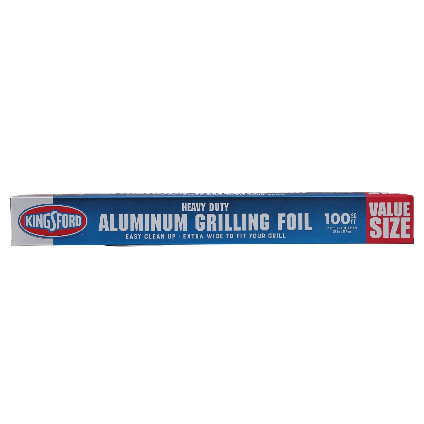 Kingsford Extra Wide Aluminum Foil Roll, Durable, Heavy Duty Grilling Foil for BBQ, Baking, Roasting, Food Storage, Grill Grate Coverage, and Larger Cuts, 18 Inch x 100 Sq Ft