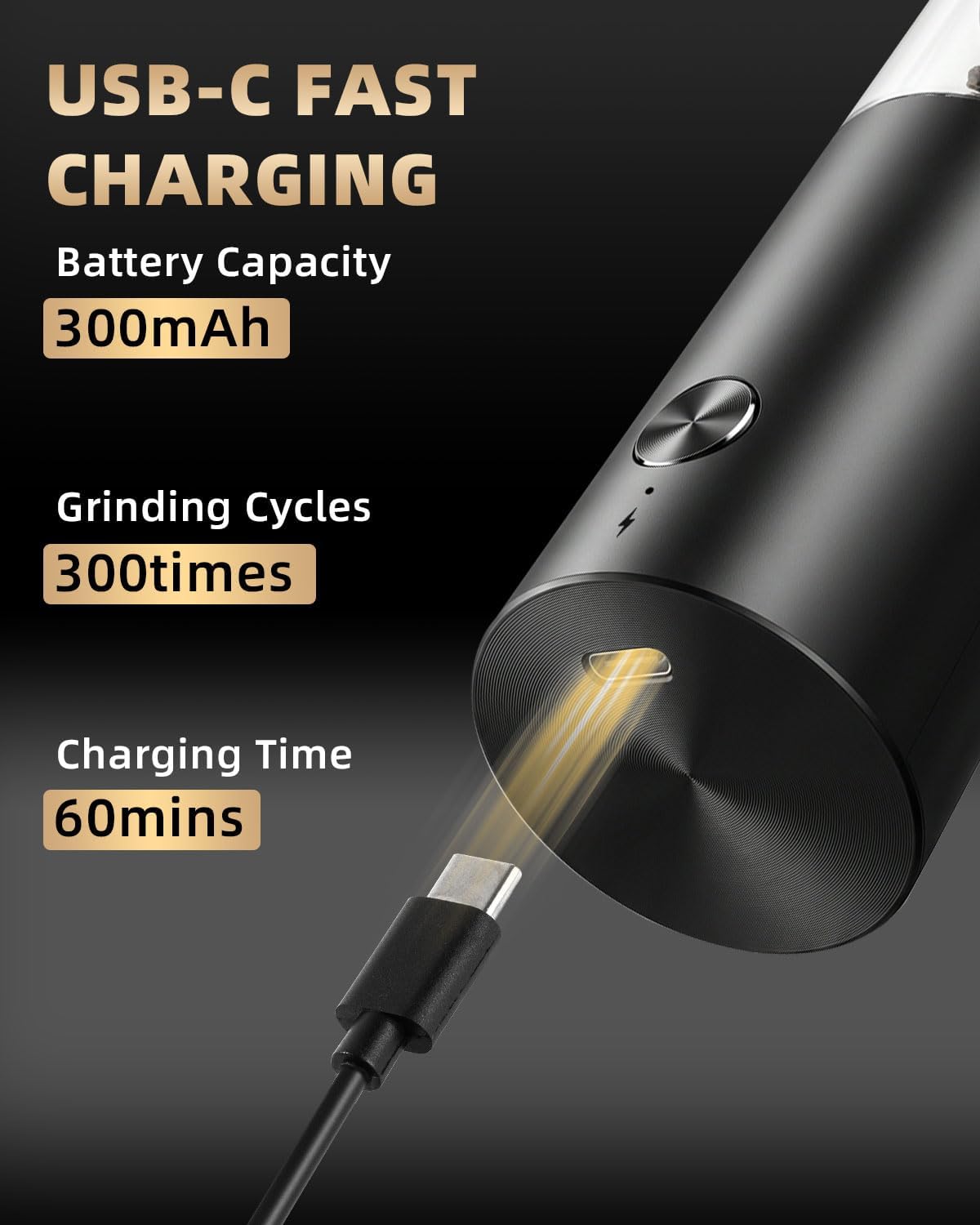 Skiennix Electric Salt and Pepper Grinder Set - Rechargeable, One-Hand Operation, Adjustable Coarseness | Perfect Kitchen Gadgets for New Home Gifts