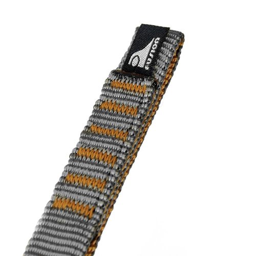 Fusion Climb ProGlide Quickdraw Runner - 5000 lbs Rated Stitched Loop Nylon Webbing 20cm x 1.7cm - Tan/Orange, 20cm
