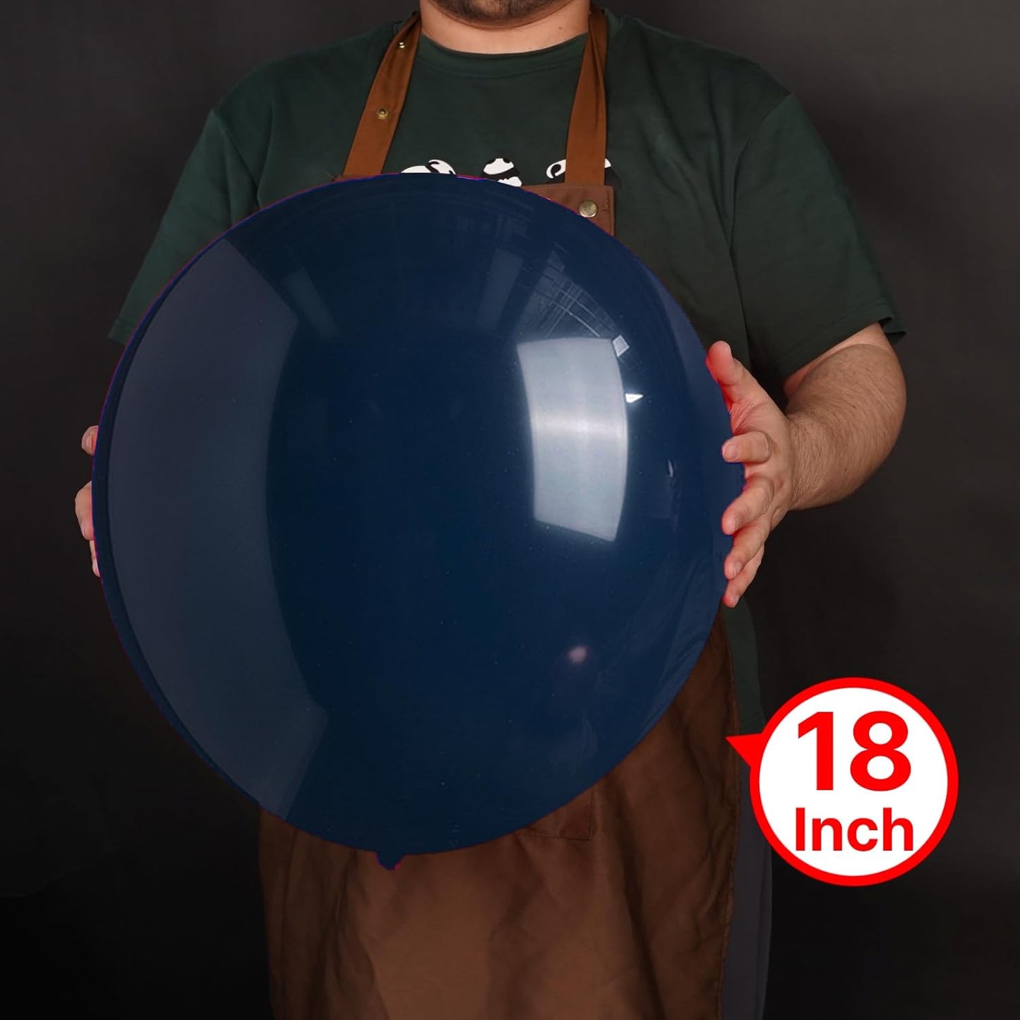 PartyWoo Navy Blue Balloons - 18 Inch Matte Helium Latex | 20pcs for Graduation, Weddings & Birthdays
