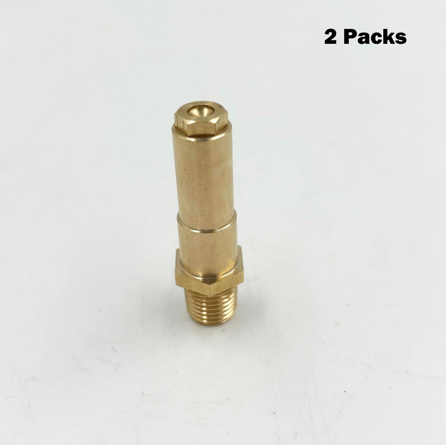 MENSI Gas Fryer Nozzle Orifice Replacement Repair Parts Size 0.043" Holes Non Universal, 1/4" NPT Male Thread, 2 Packs