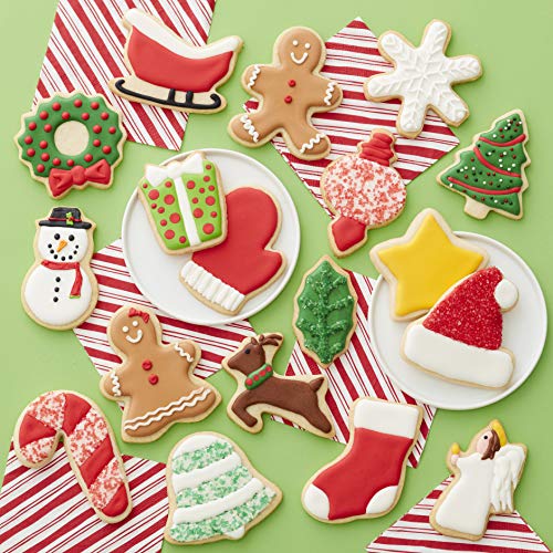Wilton Holiday Cookie Cutter Set - 18 Metal Shapes for Christmas Baking & Decorations