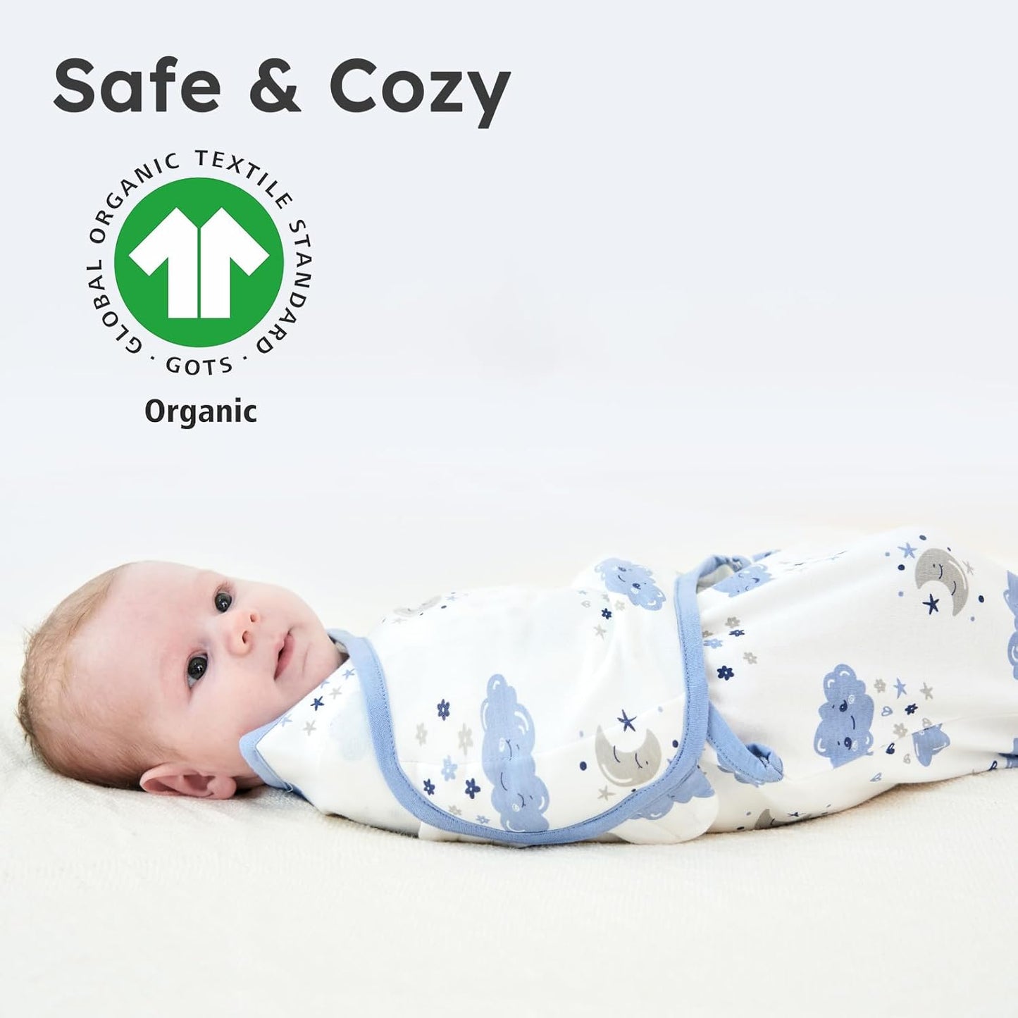 Yoofoss Baby Swaddles - 100% Cotton Adjustable Swaddle Sack | Breathable Soft 3-Pack for 3-6 Months