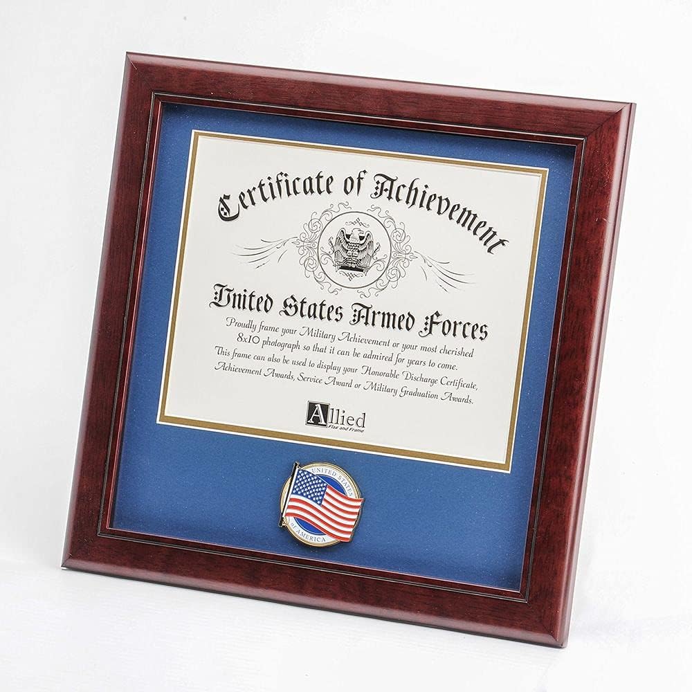 Allied Frame United States Army Certificate of Achievement Frame with Medallion - 8 x 10 inch