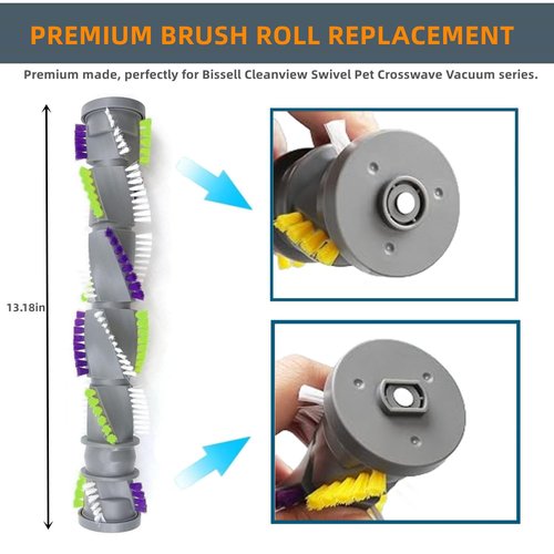 Jedeleos Replacement Brush Roll - Compatible with Bissell CleanView Pet Vacuums | High-Quality Assembly Parts
