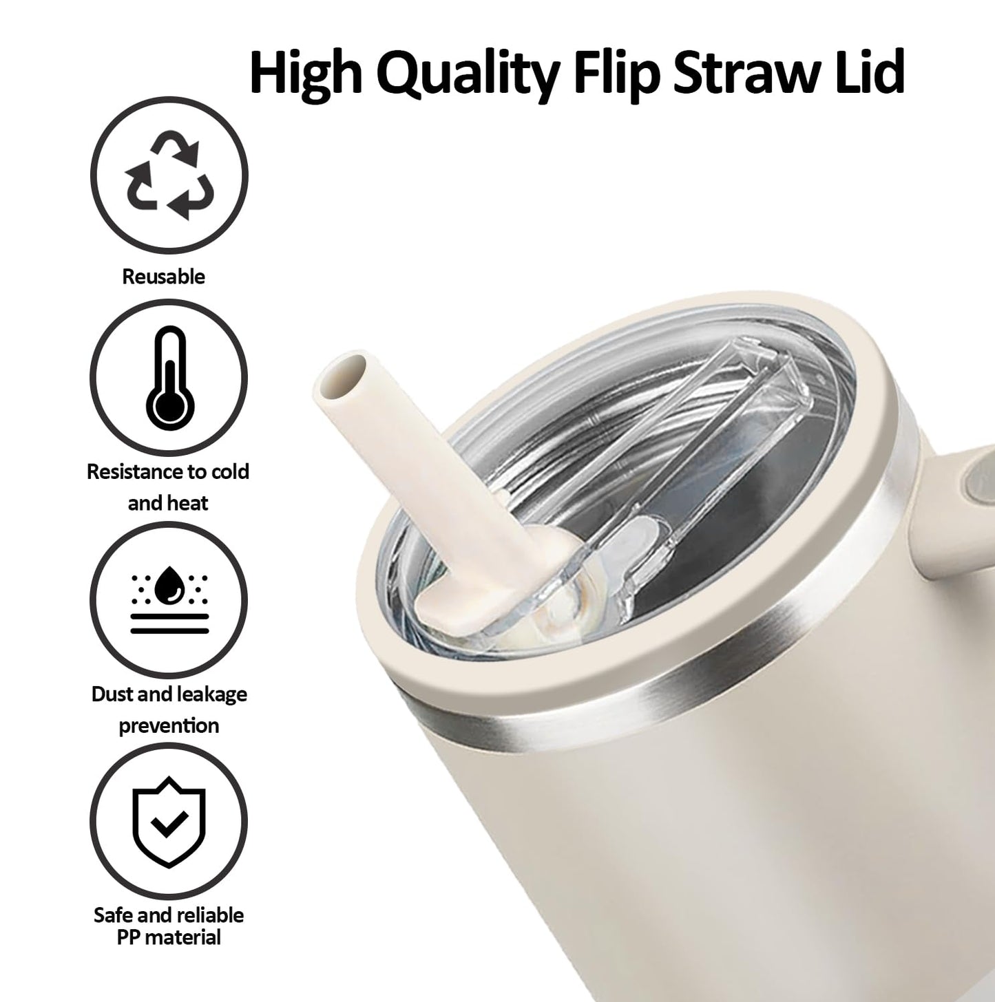 Stanley Lid Replacement 40 oz Cream 2.0 no Spill Lid Leak Proof Spill Proof Cup Lid Stanley Quencher Cup Lid Accessories
