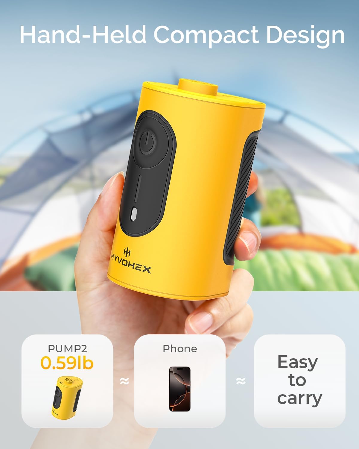 Skiennix Portable Air Pump - 4000mAh Ultra-Fast Electric Inflator with 3 Nozzles for Inflatables