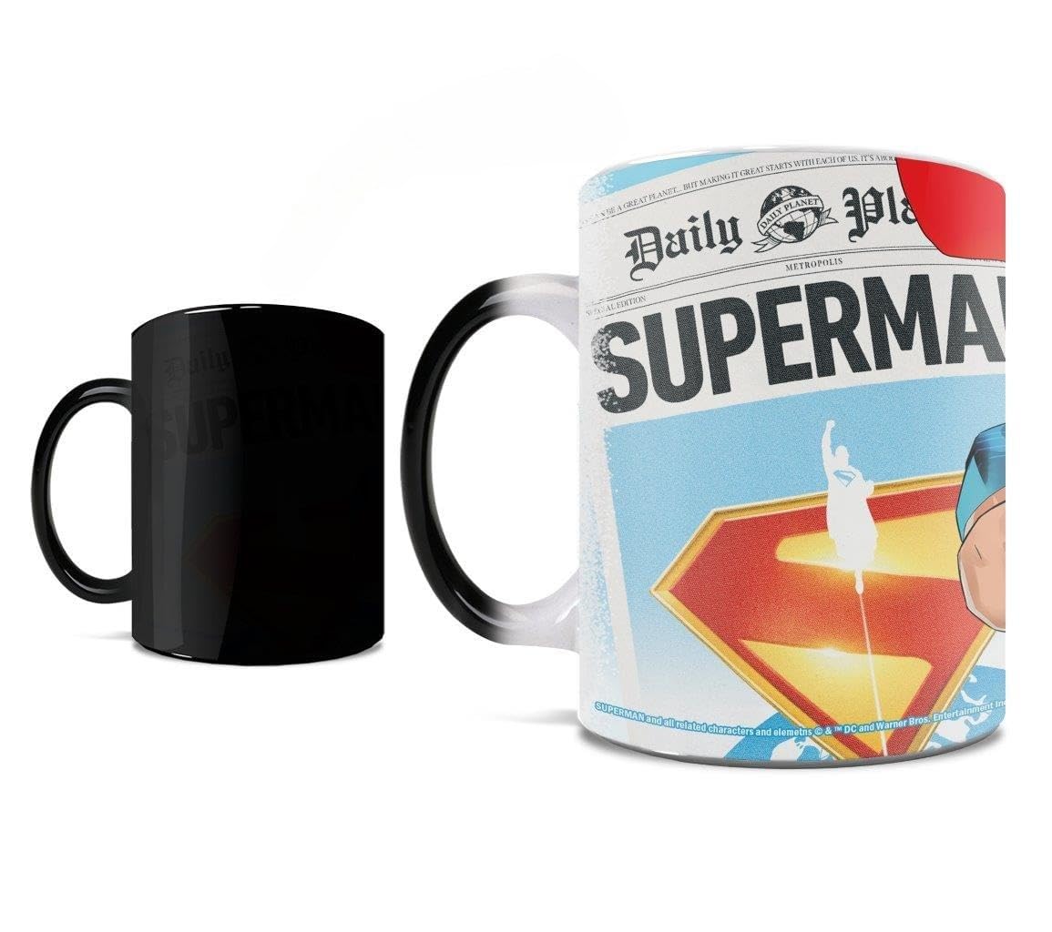 Morphing Mugs DC Comics – Superman (2025) – A Man Can Fly – 11 oz Heat Sensitive Mug – Ceramic Color Changing Coffee Tea Mug – Officially Licensed Man of Steel Collectible