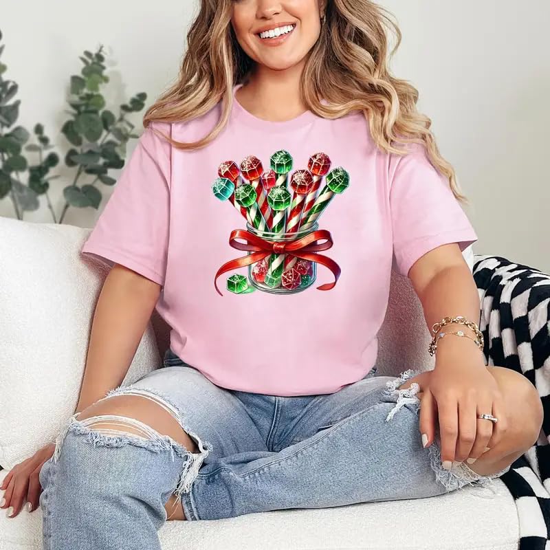 4pcs Christmas Candy Tree Bowtie Iron-On Transfers for T-Shirts & Crafts