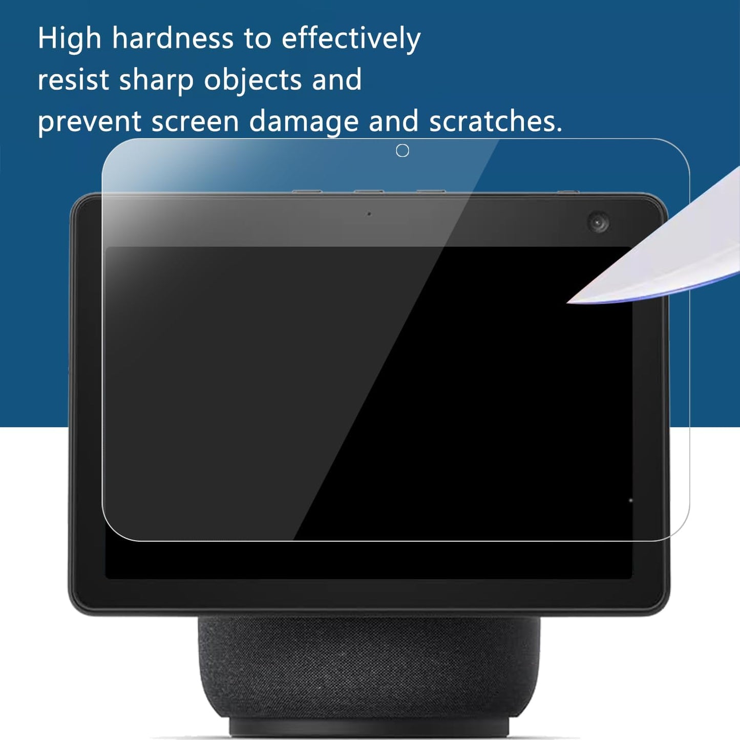 MUBUY-GOL Glass Screen Protector for Echo Show 10.1 (3rd Gen) - 9H Hardness, Ultra HD Clear, Scratch Resistant