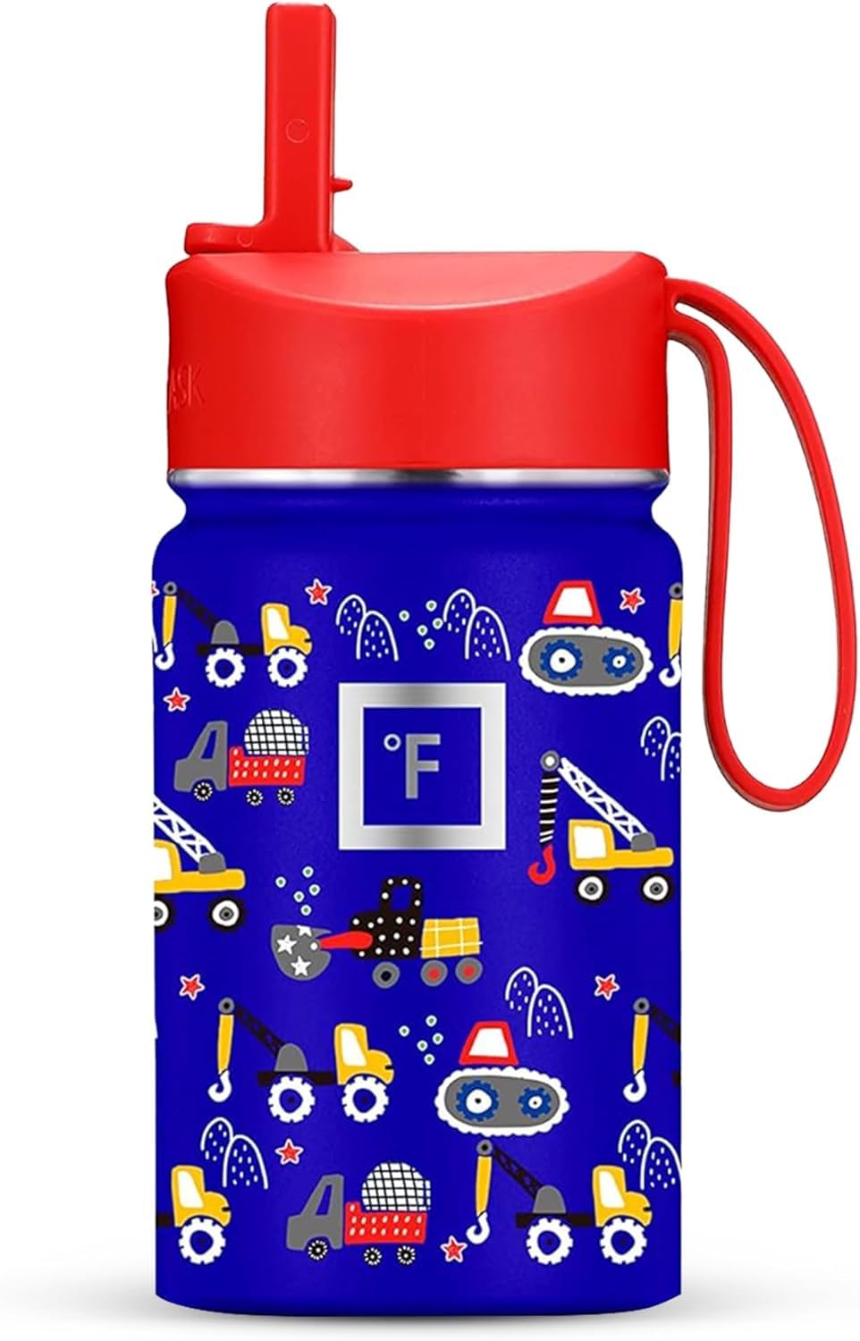 IRON °FLASK Kids Water Bottle - Straw Lid, 20 Name Stickers, Vacuum Insulated Stainless Steel, Double Walled Tumbler Travel Cup, Mug - Space Heroes, 18 Oz
