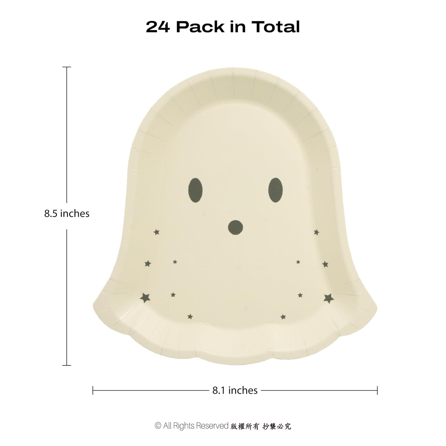 Cheerland Pastel Halloween Paper Plates Cute Ghost Party Decorations Pastelween Disposable Tableware for Spooky Birthday Baby Shower Trick or Treat Classroom Summerween Party Supplies 24pcs