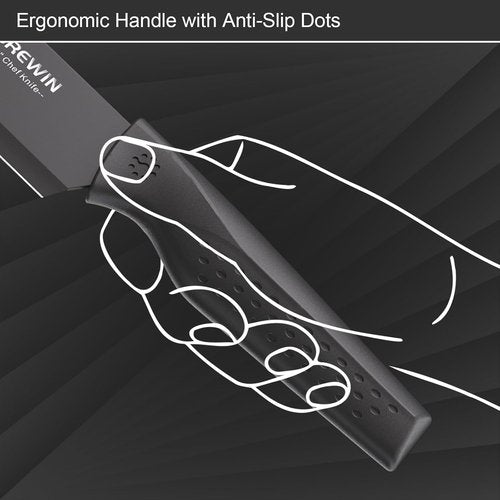 Brewin Kitchen Knife Set - Universal Utility Knives with Block | Dishwasher Safe Essentials for New Homes