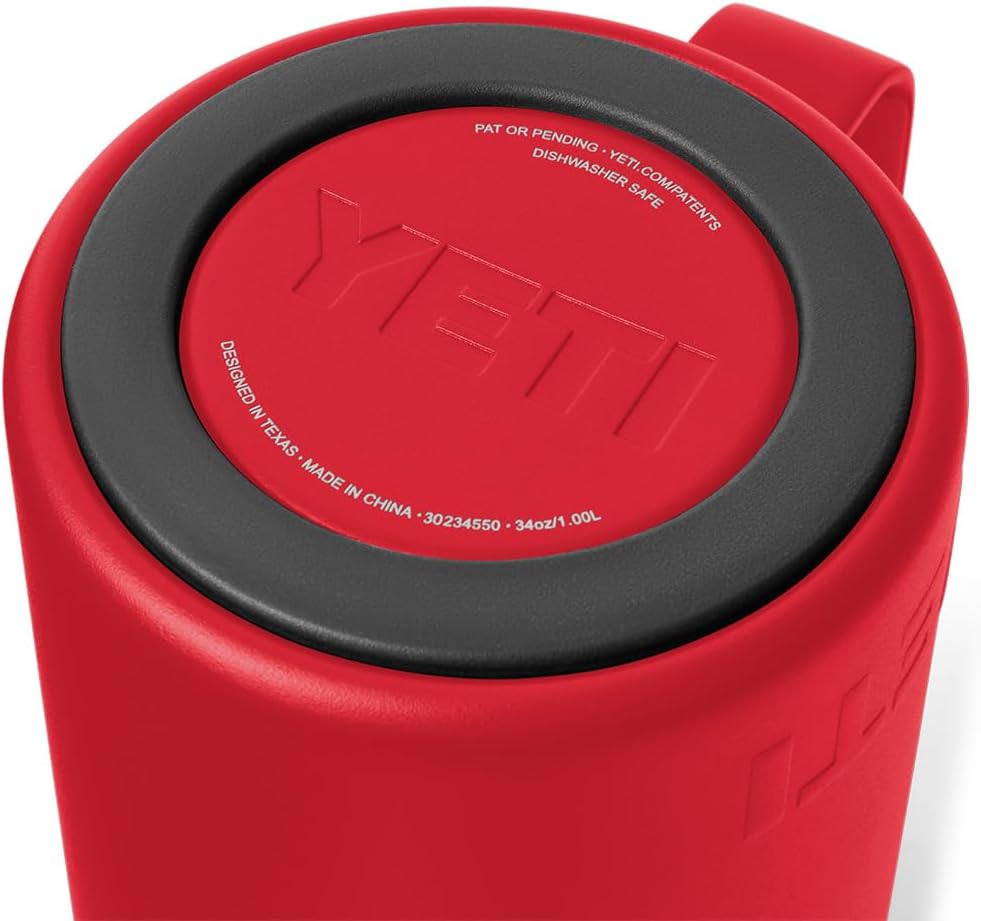 YETI Rambler 34 oz. French Press Coffee Maker - Durable Design in Rescue Red