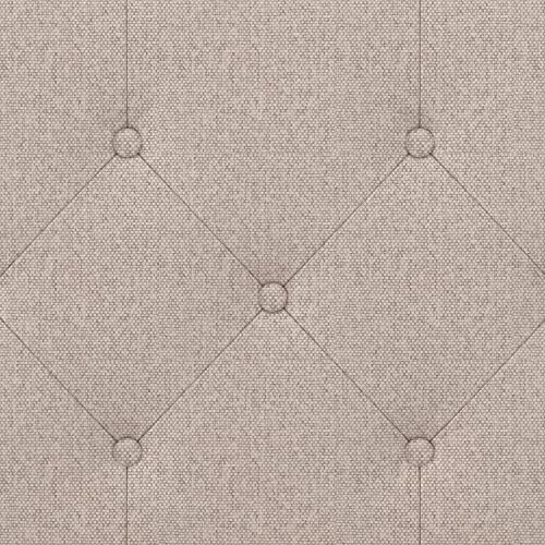 Upholstered Full/Queen Linen Headboard - Adjustable, Tufted Diamond Design, Beige