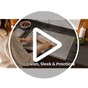 Stainless Steel Cutting Board with Lip, L-shaped Metal Chopping for