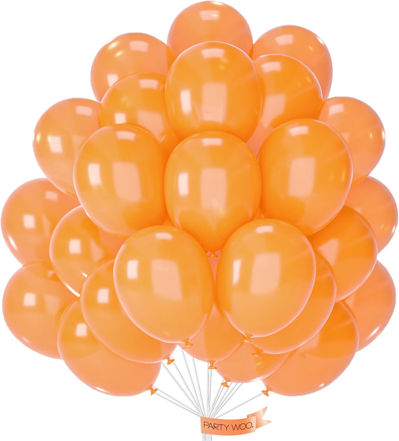 PartyWoo Pearl Orange Balloons - 50pcs 12 Inch Latex Balloons for Fall-Themed Celebrations