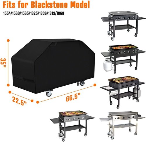 iCOVER 36-Inch Griddle Cover - Heavy Duty Waterproof Canvas for Blackstone & Weber Grills