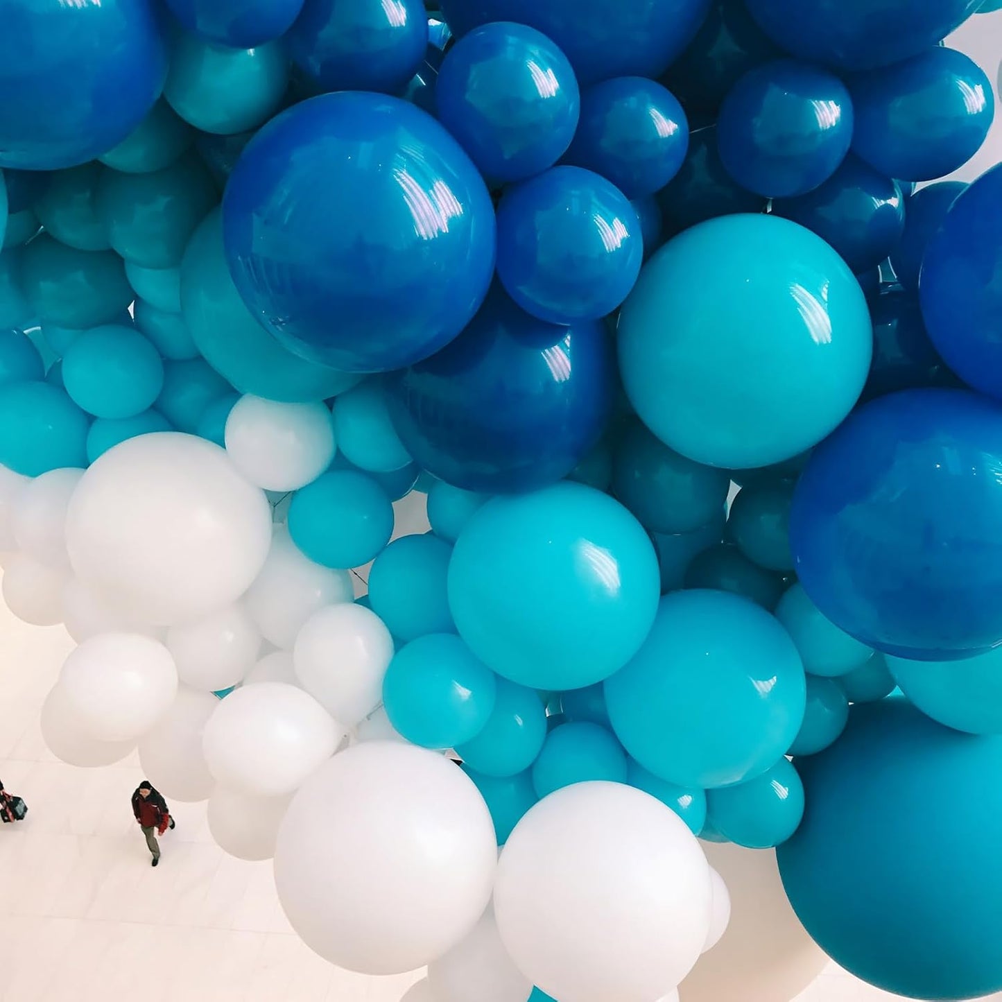 PartyWoo Royal Blue Balloons - 101 Pcs 12-Inch Dark Blue Latex for Weddings, Showers & Parties