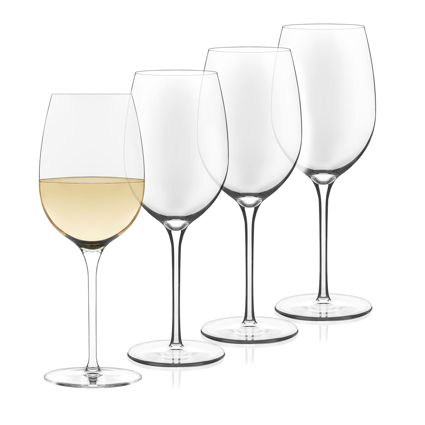 Libbey Signature Kentfield Estate All Purpose Wine Glasses Set of 4, Long Stem Wine Glasses for Red and White Wine, Perfect Glass Goblet Gift Set