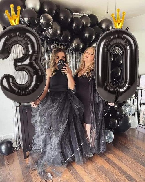 40 Inch Number 3 Balloon by Black | Perfect for 3rd Birthday Party Decorations