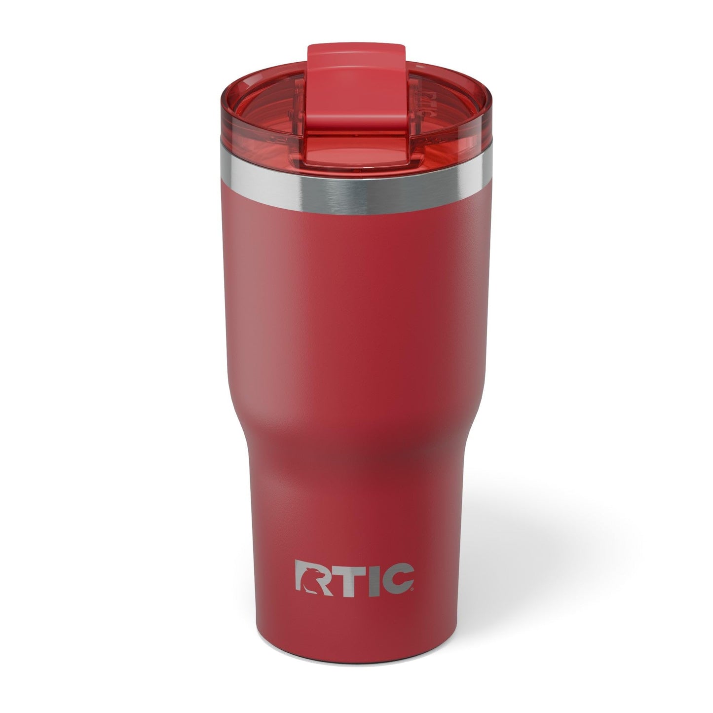 RTIC 20oz Essential Tumbler with Lid, Ceramic Lined, Insulated, Stainless Steel, Metal, Double Wall Vacuum-Insulation, Travel Cup for Iced Coffee, Tea, Hot and Cold Drink, Flag Red