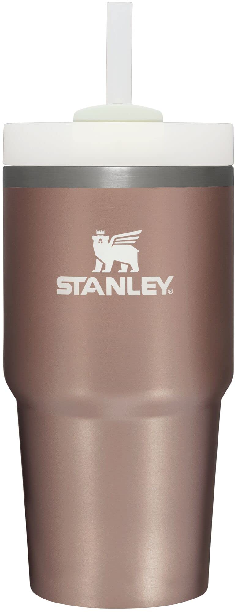 STANLEY Quencher H2.0 Tumbler with Straw 20 oz | Flowstate 3-Position Lid | Cup Holder Compatible for Travel | Insulated Stainless Steel Cup | BPA-Free | Rose Quartz Glow